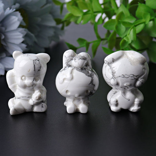 1.5" Howlite Animal Crystal Carvings Wholesale Crystals USA