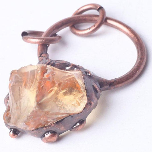 Wire Wrapped Raw Rough Irregular Shape Citrine Stone Crystal Pendant Wholesale Crystals USA