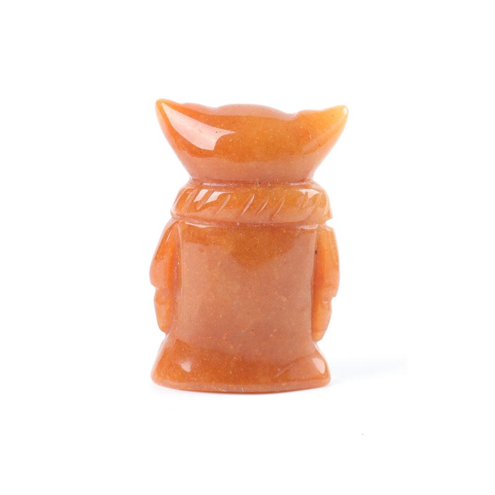 Red Aventurine Crystal Carving Yoda 2" Wholesale Crystals USA