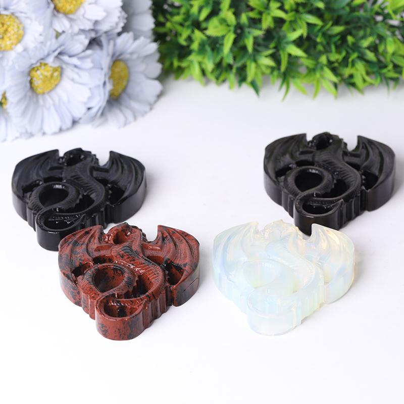 4" High Quality Dragon Crystal Carvings for Decoration Wholesale Crystals USA