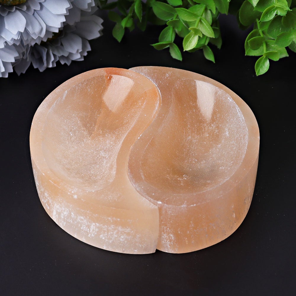 4" Peach Selenite Bowl Wholesale Crystals USA