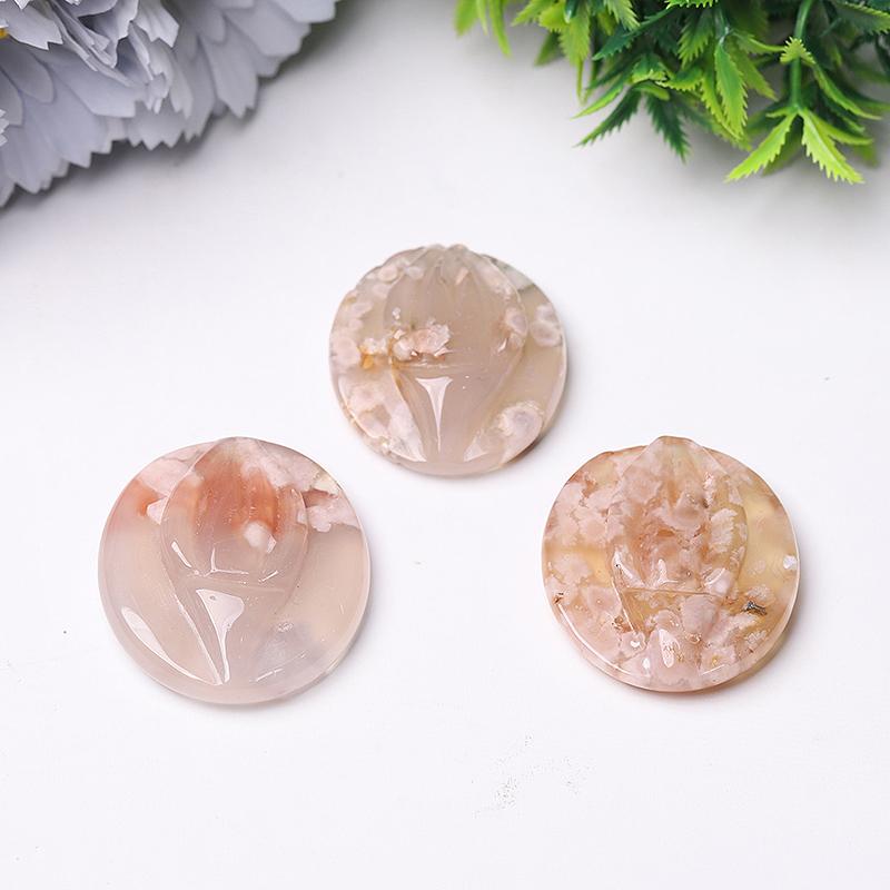 1.5" Flower Agate Crystal Carvings Wholesale Crystals USA