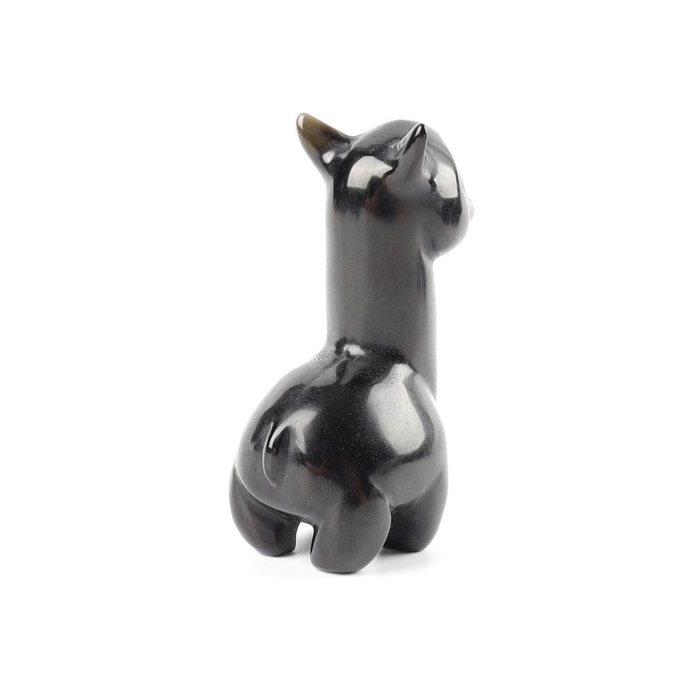 Black Obsidian Crystal Carving Alpaca Free Form Wholesale Crystals USA