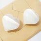 Natural Polished White Selenite Carved Heart Wholesale Crystals USA