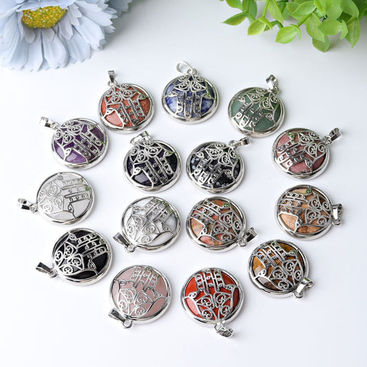 1.2" Chakra Hand Wrapped Crystal Pendant Wholesale Crystals USA