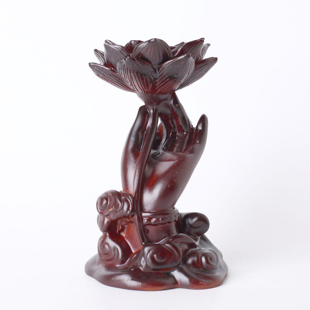 Resin Buddha Hand Lotus Statue Stand