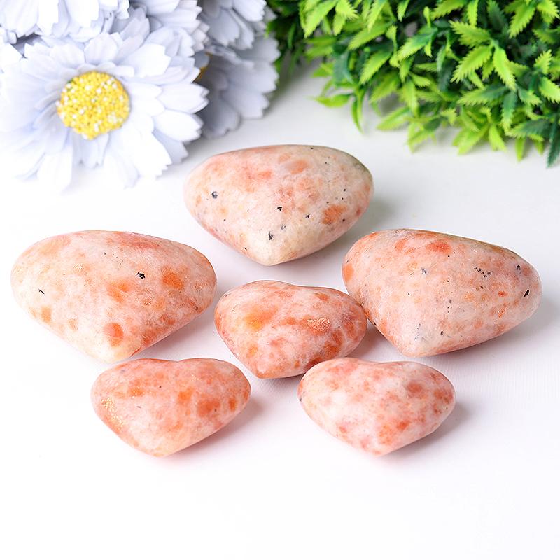 1.8"-2.5" Golden Strawberry Quartz Heart Shape Crystal Carvings Wholesale Crystals USA