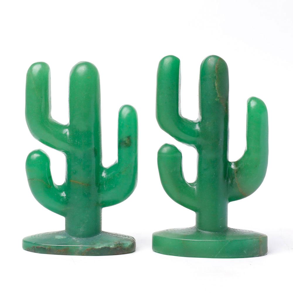 Natural Aventurine Cactus Carving Wholesale Crystals USA