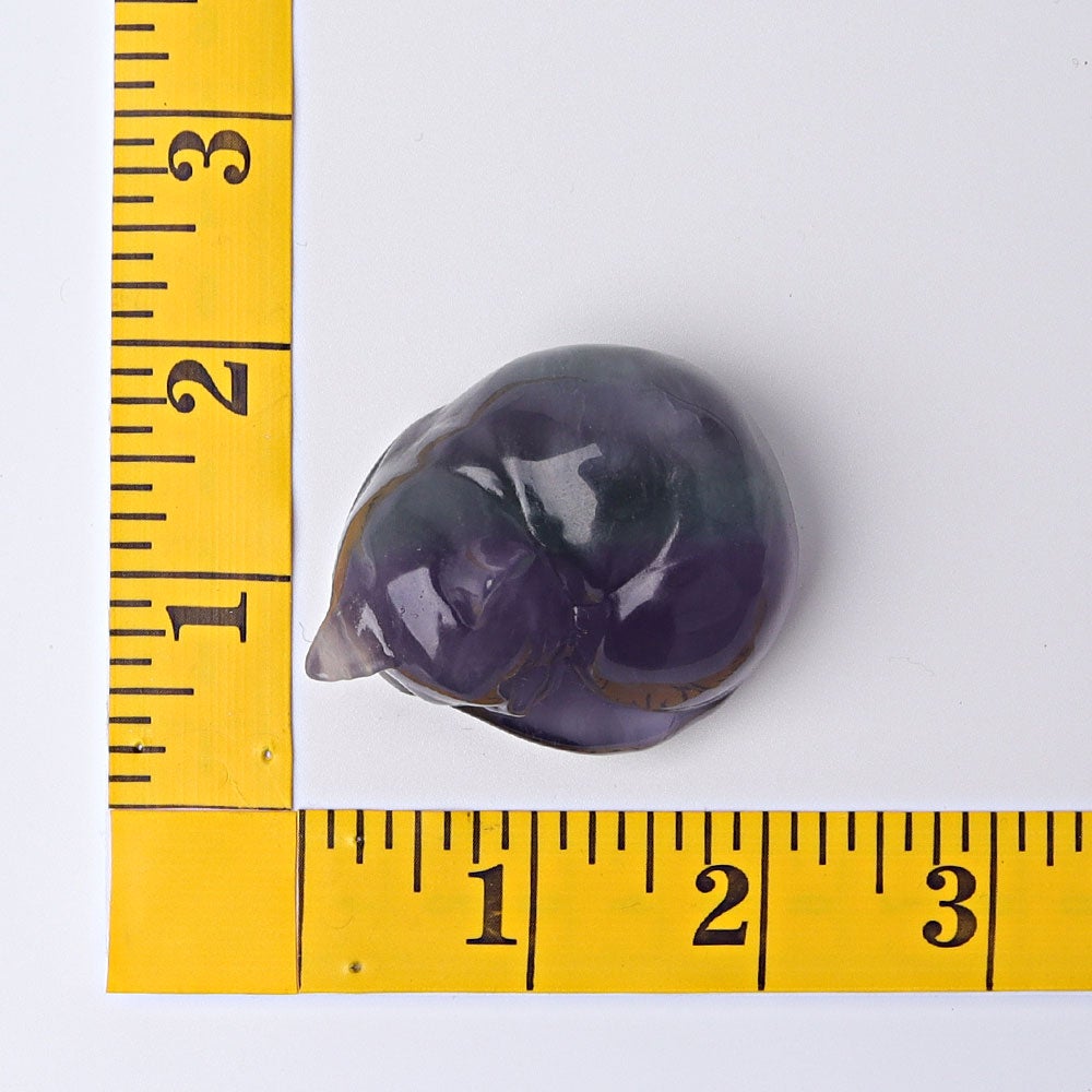 2" Fluorite Sleeping Cat Crystal Carvings Wholesale Crystals USA