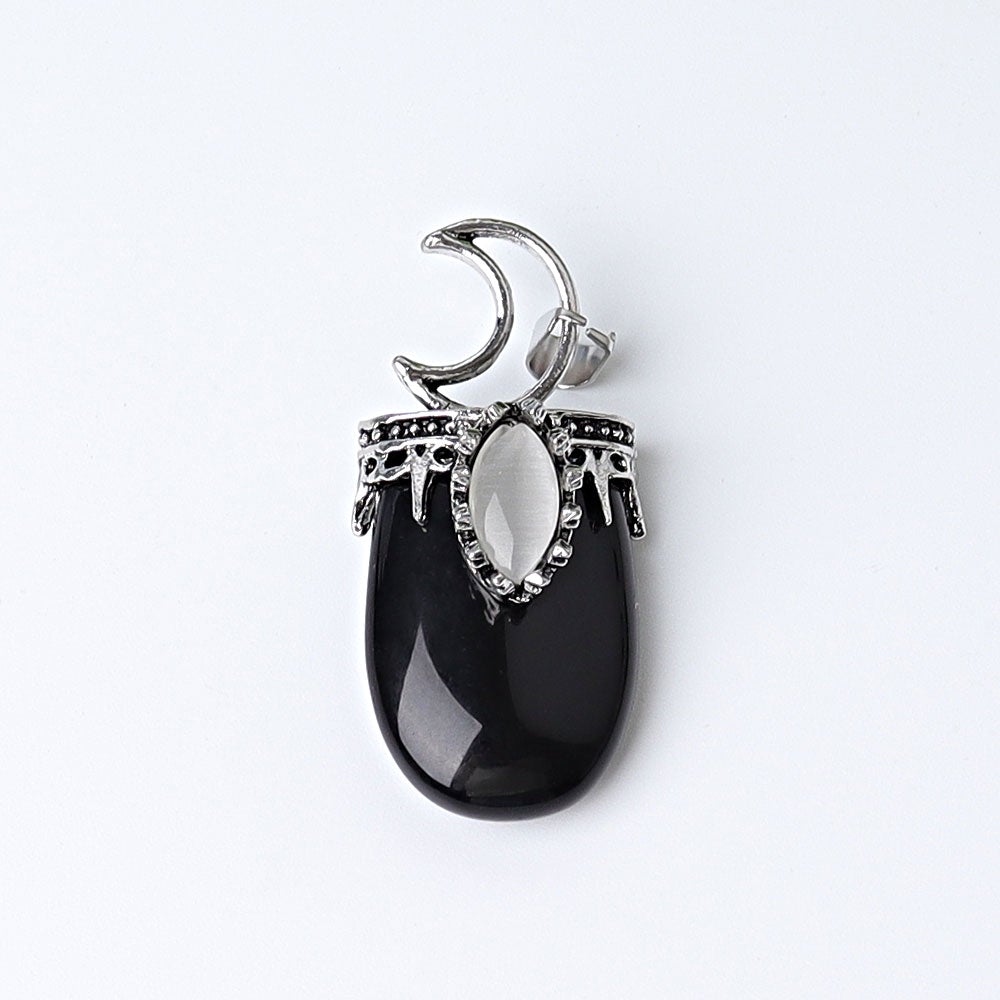 1.8" Crystal Pendant with Moon Decoration Wholesale Crystals USA