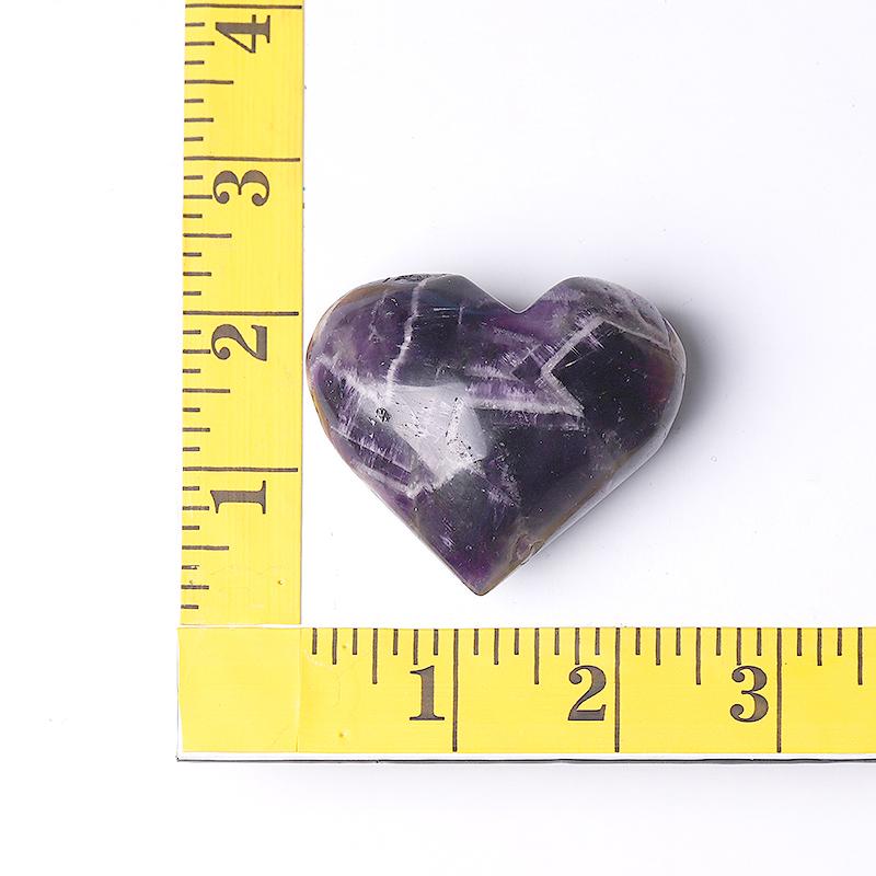 2.0-2.5"Dream Amethyst Heart Shape Crystal Carvings Wholesale Crystals USA