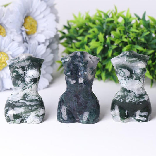3“ Moss Agate Model Carving Wholesale Crystals USA
