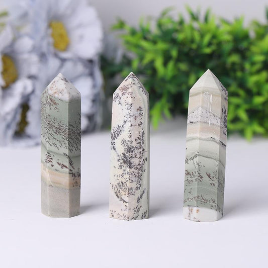 Natural Picture Jasper Point Wholesale Crystals USA