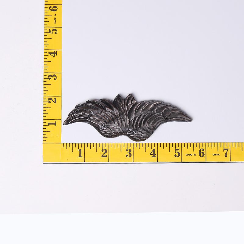5.2" Silver Obsidian Wing Carving Wholesale Crystals USA