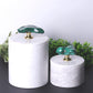 Unique Marble Jar with Cover Malachite Decor