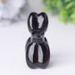 2.5" Black Obsidian Balloon Dog Crystal Carvings Wholesale Crystals USA