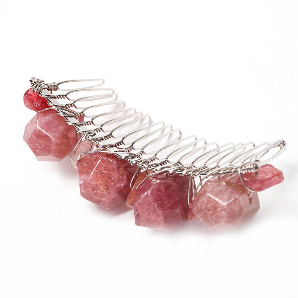 Strawberry Quartz Crystal Crown Comb Wholesale Crystals USA