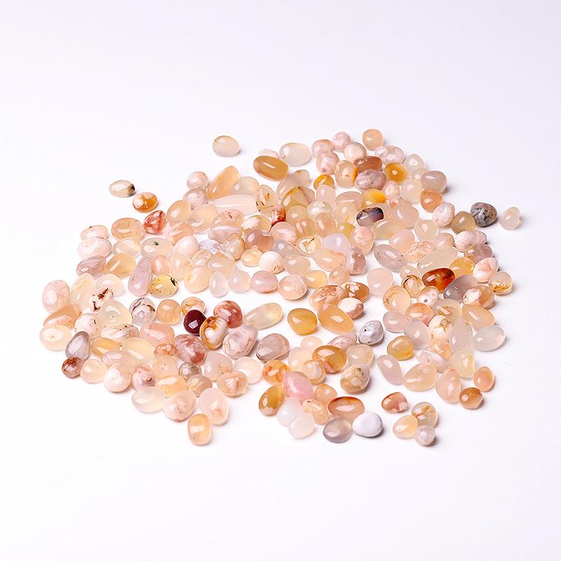 0.1kg 5-10mm High Quality Round Shape Flower Agate Chips Wholesale Crystals USA