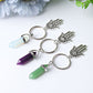 2.5“ Double Terminated Point with Devil's Eye Hand Key Chain for DIY Wholesale Crystals USA
