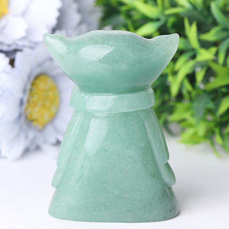 3" Green Aventurine Baby Yoda Master Crystal Carvings Wholesale Crystals USA