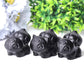 2" Black Obsidian Bulbasaur Crystal Carvings Wholesale Crystals USA