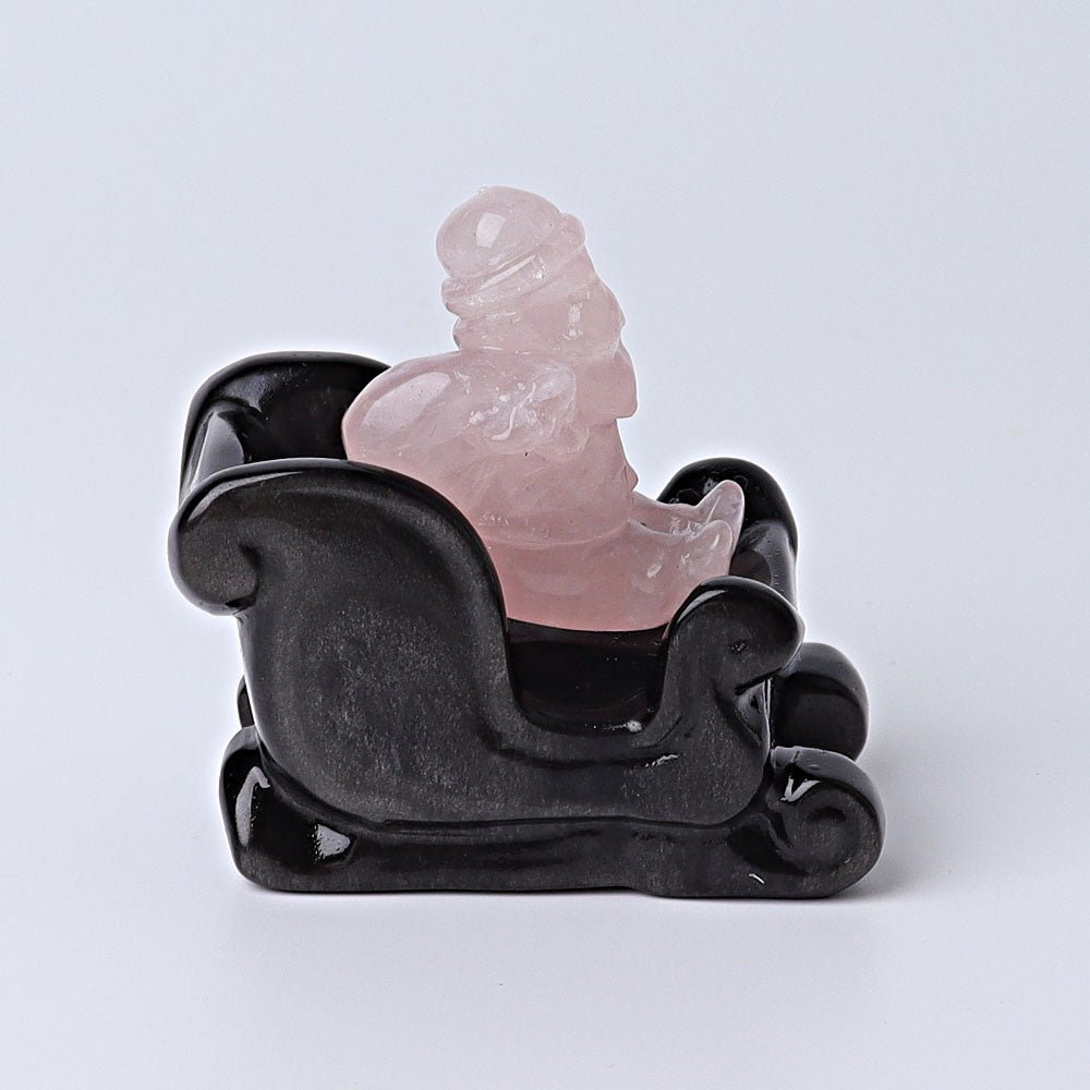Claus with Sled Santa Crystal Carvings for Christmas  Wholesale Crystals USA