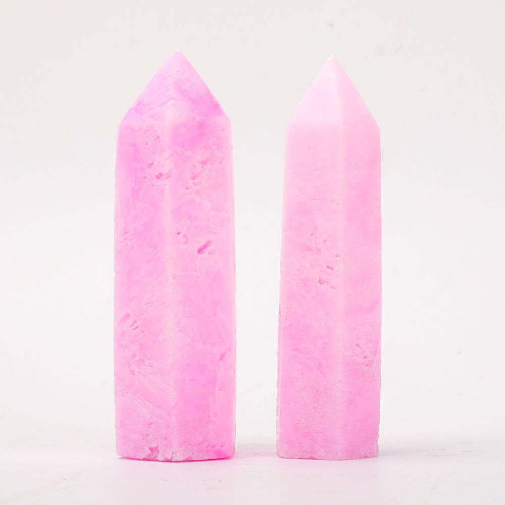 Set of 2 Pink Aragonite Points Wholesale Crystals USA
