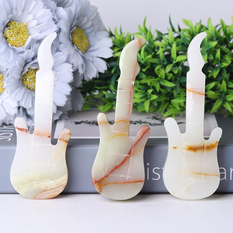 5" Afghan Jade Guitar Crystal Carvings Wholesale Crystals USA