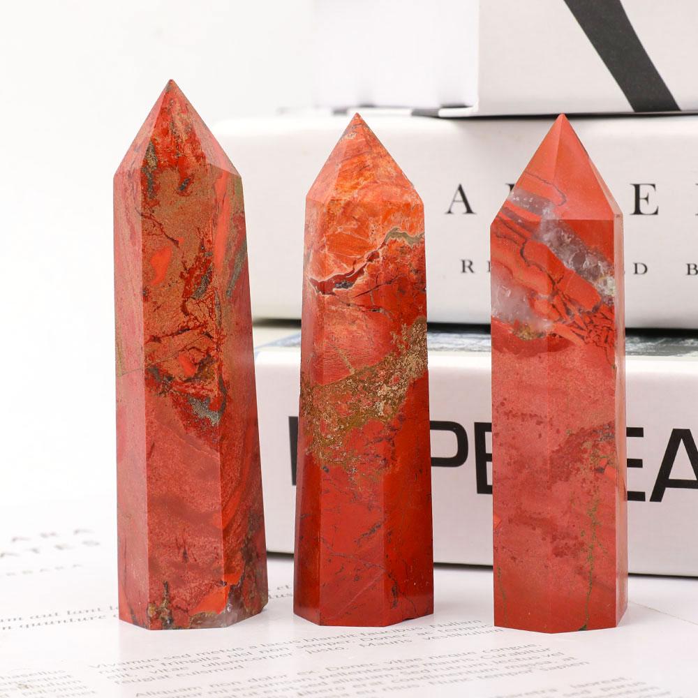 Set of 3 Red Jasper Points Wholesale Crystals USA