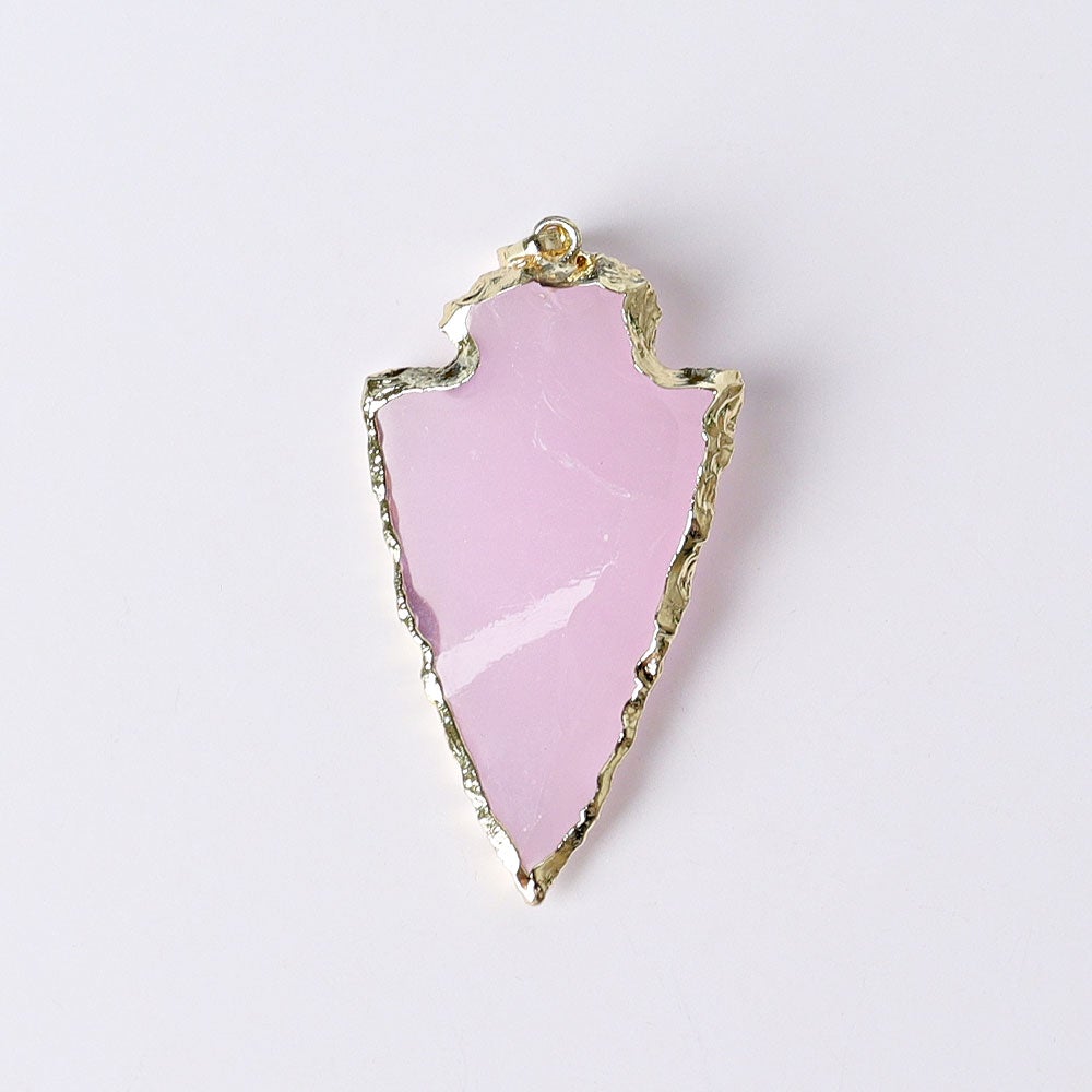 Raw Rose Quartz Black Obsidian Clear Quartz Pendant Wholesale Crystals USA