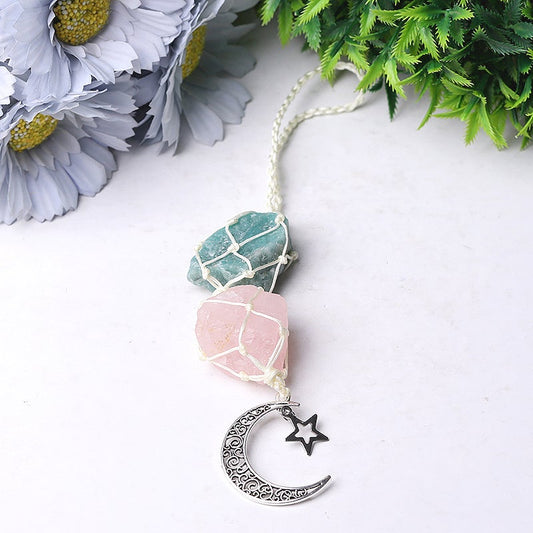 Sky Blue Rose Quartz Raw Stone Crystal Hanging Wholesale Crystals USA