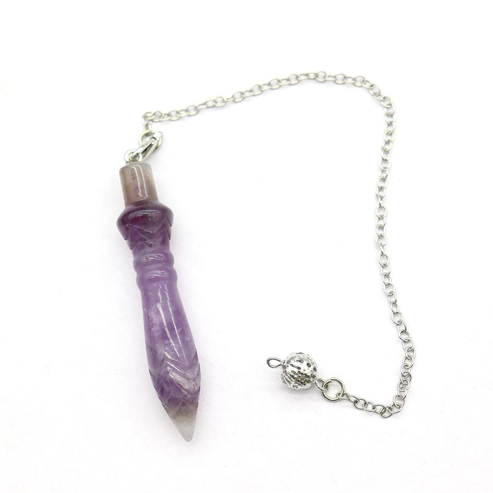 Amethyst Crystal Carving Pendulum Wholesale Crystals USA