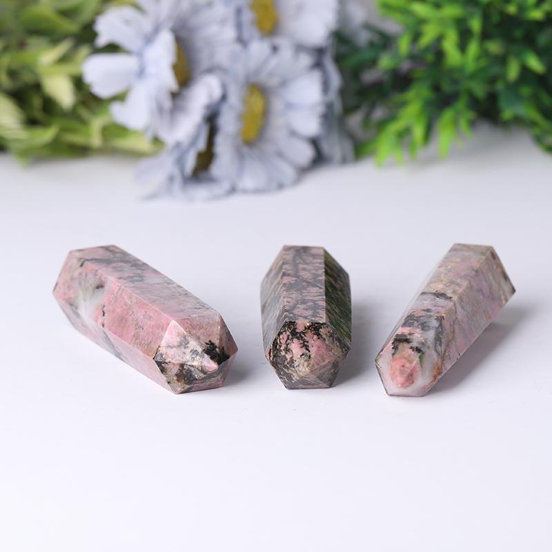 Wholesale Natural Crystal Spiritual Healing Stones Rhodonite Point Tower for Decoration Wholesale Crystals USA