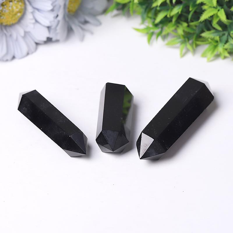 Wholesale Black Obsidian Double Terminated Point Wholesale Crystals USA