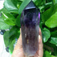 5.4" Dark Purple Amethyst Point Half Polished #2