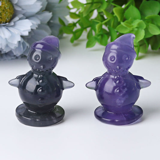 2.3" Fluorite Snowman Crystal Carvings Wholesale Crystals USA