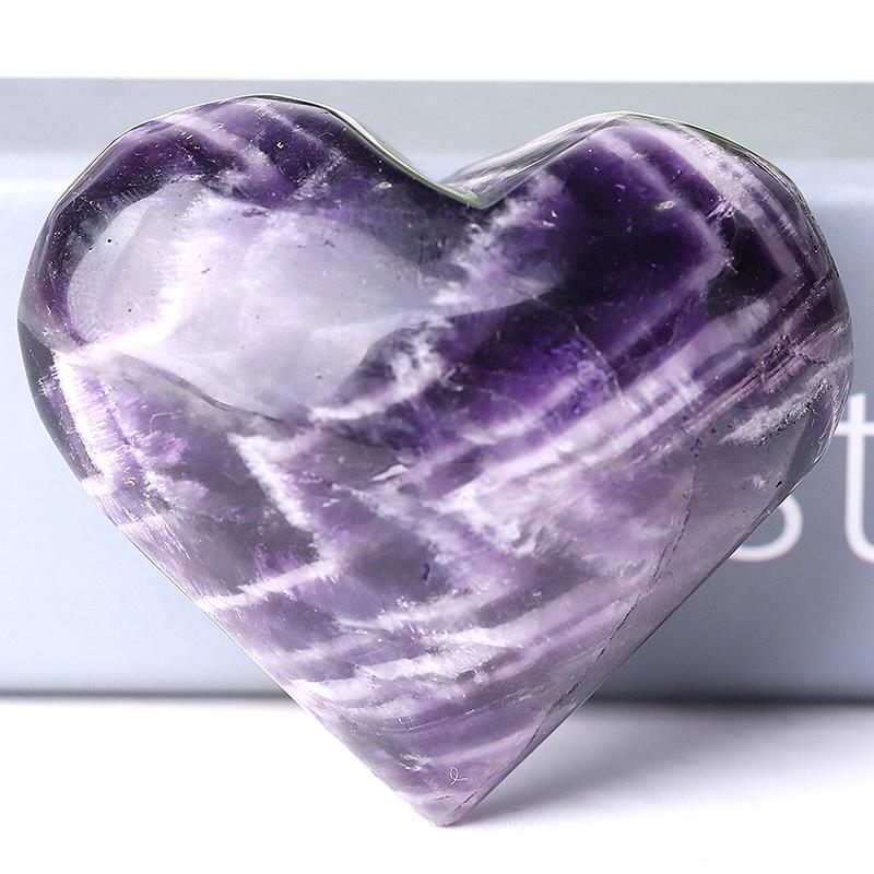 2.0-2.5"Dream Amethyst Heart Shape Crystal Carvings Wholesale Crystals USA