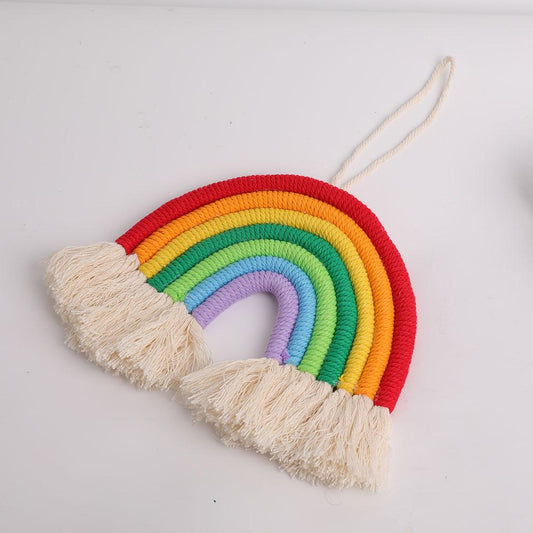 Rainbow Design Fabric Hanging Ornament Wholesale Crystals USA