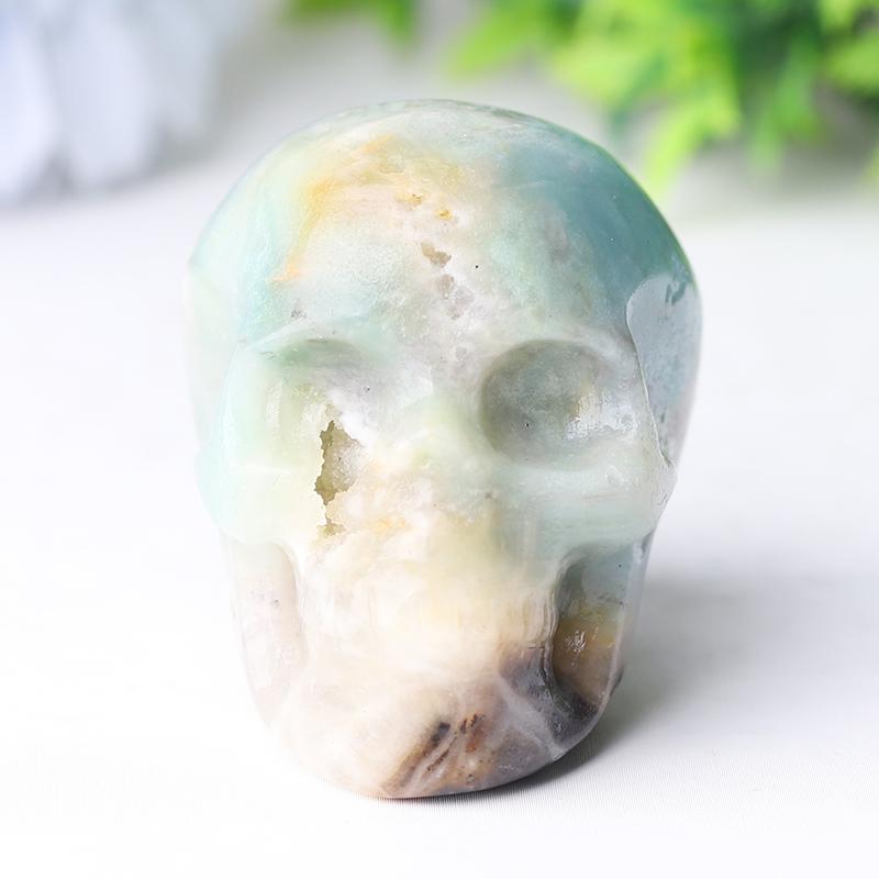 2" Sky Blue Skull Crystal Carvings Wholesale Crystals USA
