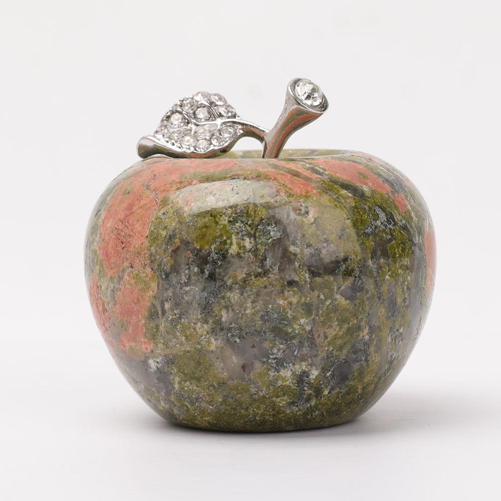 2" Crystal Apple Carvings Wholesale Crystals USA