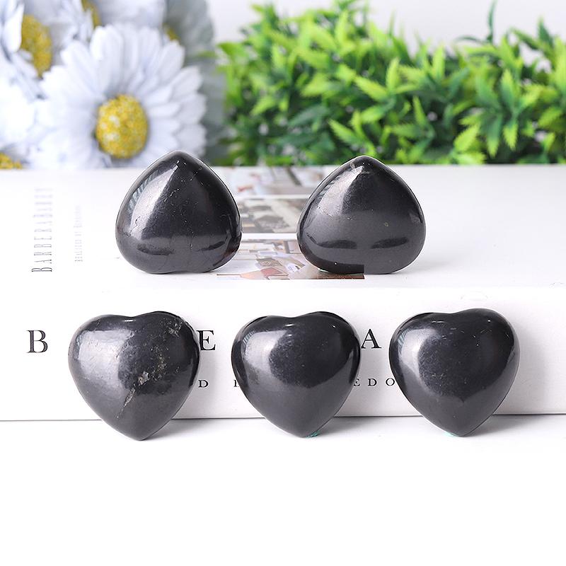 1.5" Schungite Heart Carvings