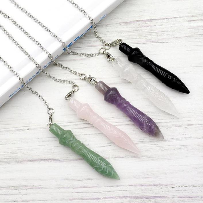Amethyst Crystal Carving Pendulum Wholesale Crystals USA