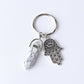 2.5“ Double Terminated Point with Devil's Eye Hand Key Chain for DIY Wholesale Crystals USA