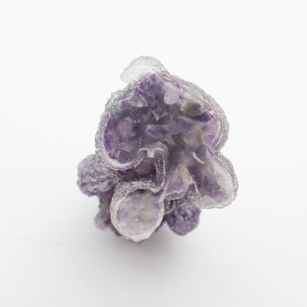 Resin Dog Figurines with Amethsyt Gravel Toy Poodle
