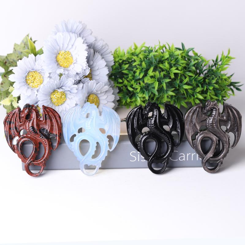 4" High Quality Dragon Crystal Carvings for Decoration Wholesale Crystals USA