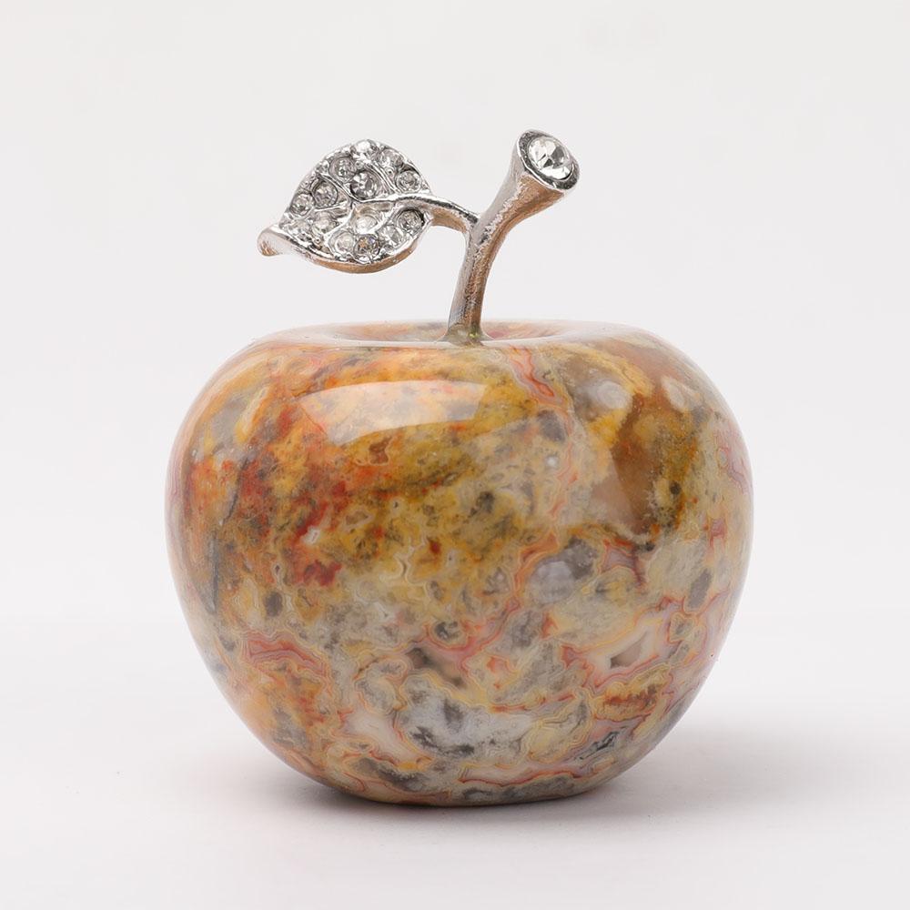 2" Crystal Apple Carvings Wholesale Crystals USA
