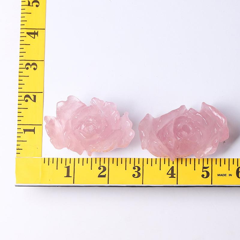 3" Rose Quartz Peony Crystal Carvings Wholesale Crystals USA
