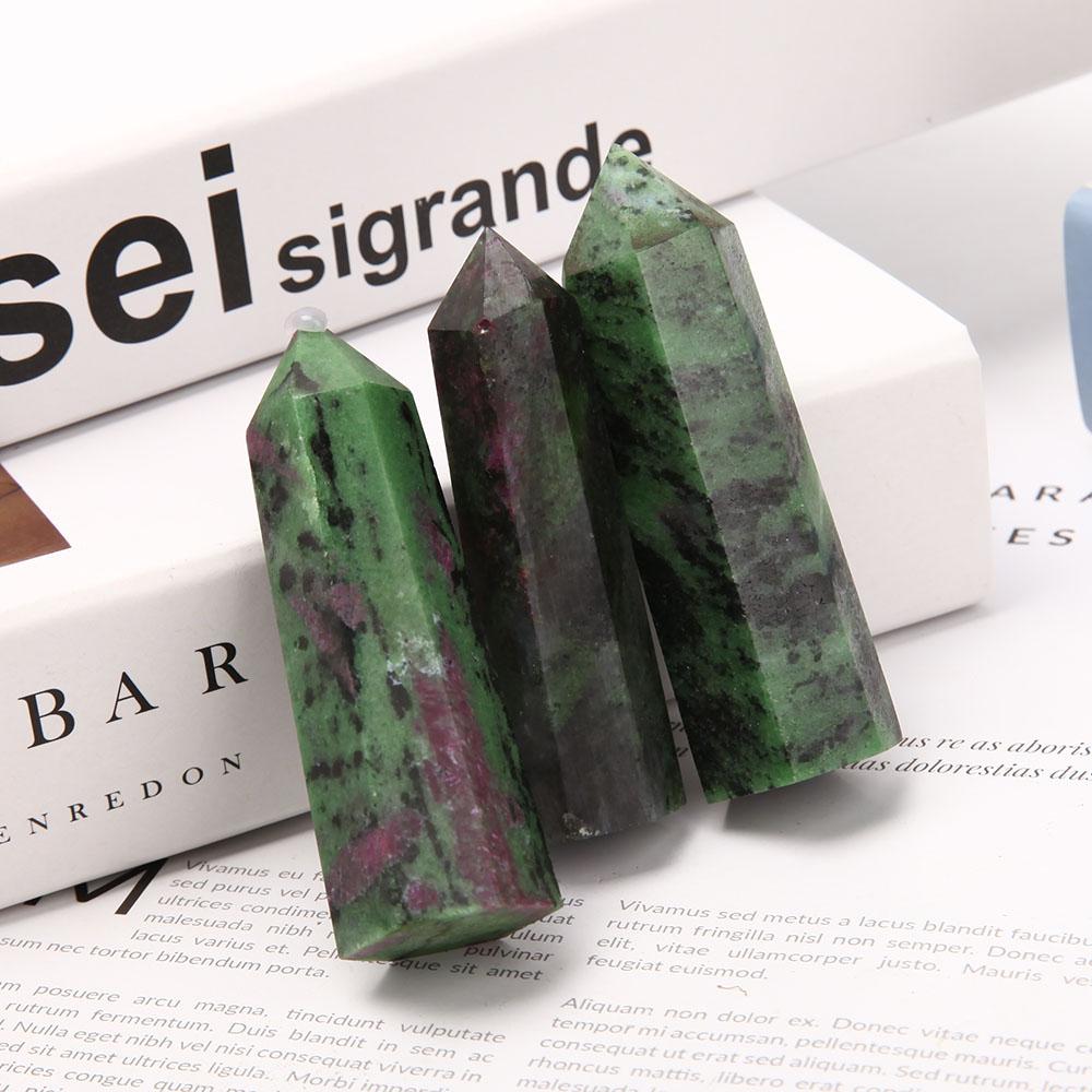 Set of 3 Ruby in Zoisite Crystal Point Wholesale Crystals USA