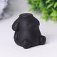 Black Obsidian Pompom Purin Crystal Carvings Wholesale Crystals USA