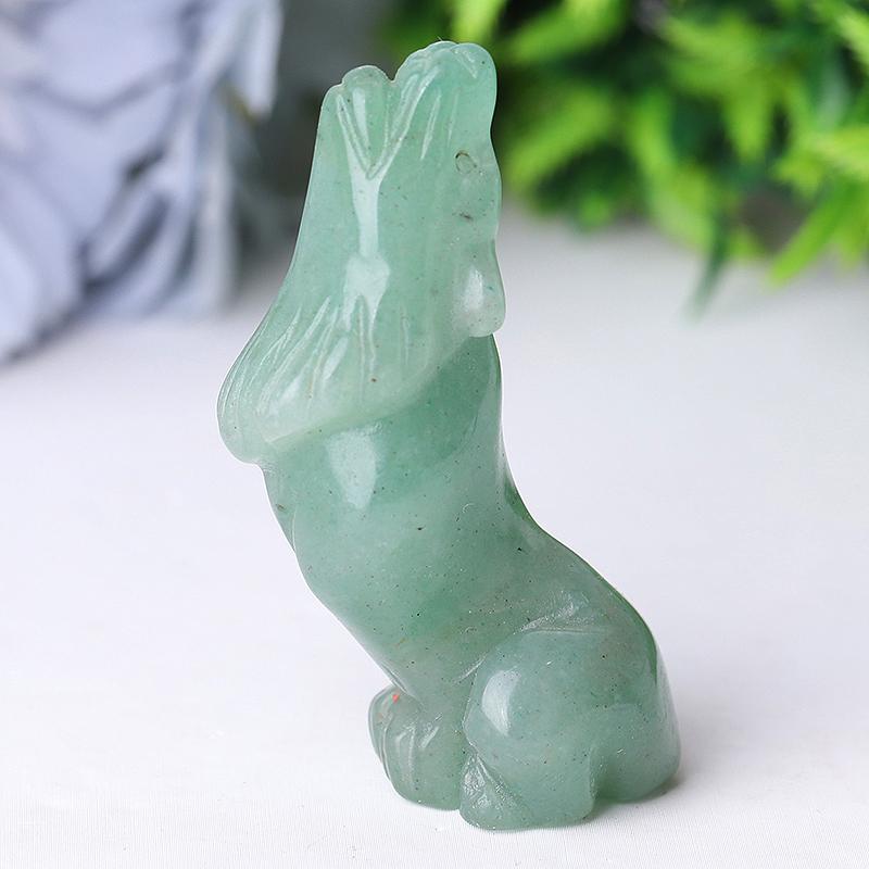 2.5" Wolf Crystal Carvings Wholesale Crystals USA
